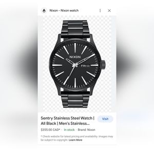 Nixon Sentry Stainless Steel Watch